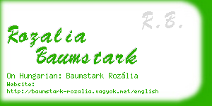 rozalia baumstark business card
